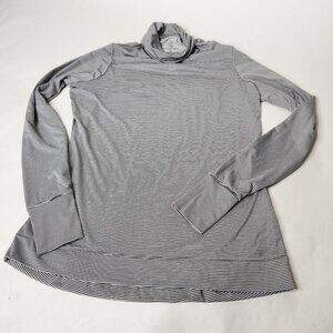 Lands End Womens Size XS Turtleneck Striped Stretch